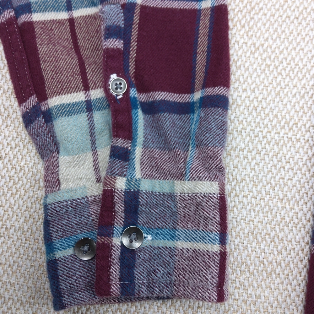 Woolrich Womens Plaid Button Up Flannel Shirt Sz S/P Cotton Cabincore Western - Picture 6 of 14
